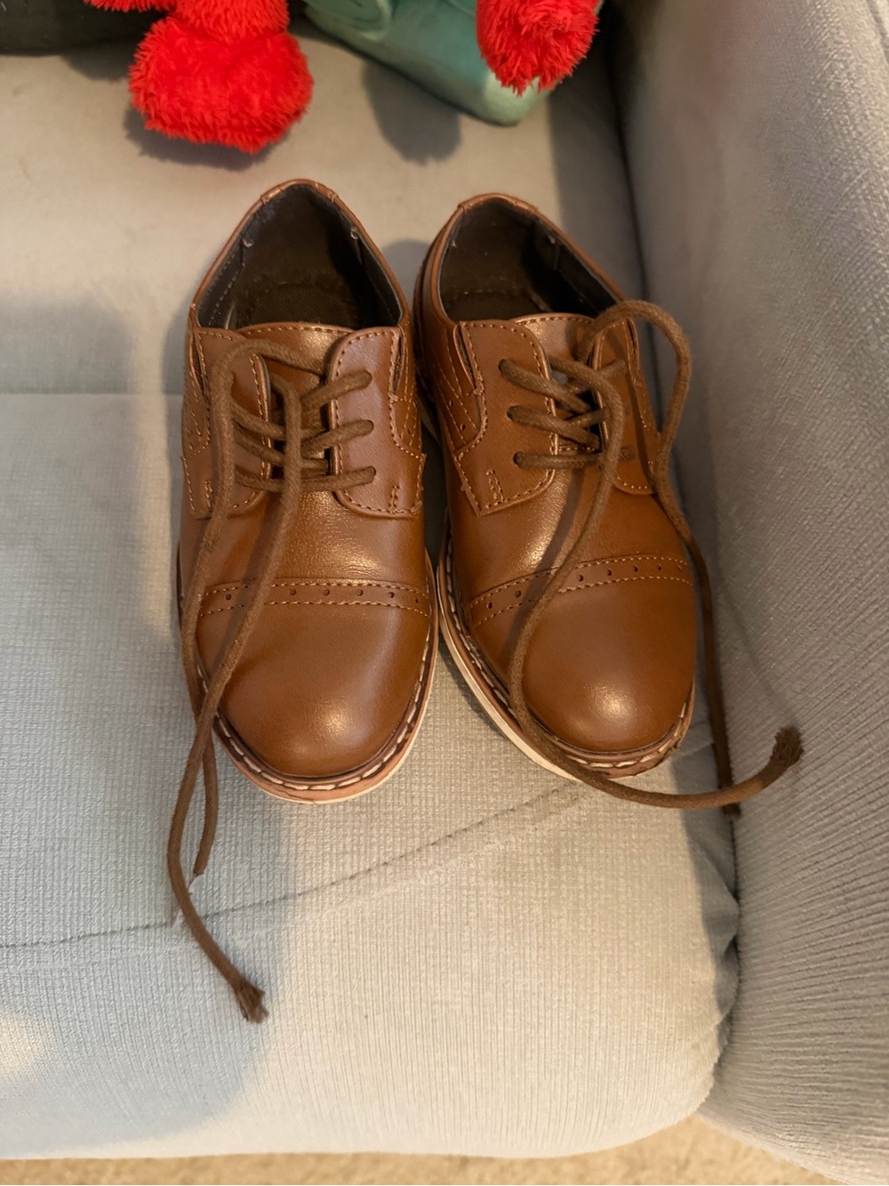Stafford Brown Leather Lace-Up Oxfords